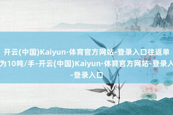 开云(中国)Kaiyun·体育官方网站-登录入口往返单元为10吨/手-开云(中国)Kaiyun·体育官方网站-登录入口