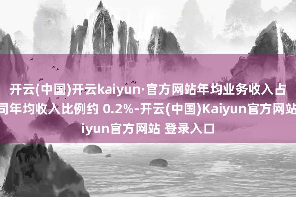 开云(中国)开云kaiyun·官方网站年均业务收入占该手艺公司年均收入比例约 0.2%-开云(中国)Kaiyun官方网站 登录入口